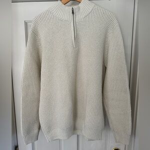 Long Wharf Supply - Madaket SeaWell Quarter Zip - Cream - Large